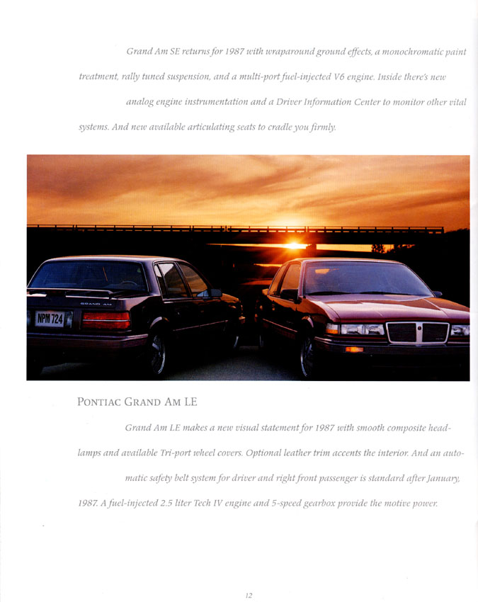 1987 Pontiac Brochure Page 6